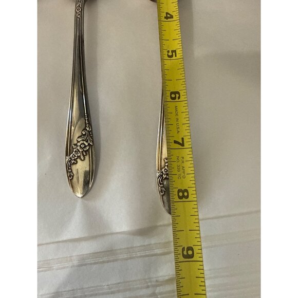 4 Queen Bess II Tudor Plate Oneida Community Vintage Silver-Plate Serving Spoons - Picture 5 of 5
